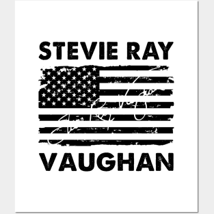 Retro American Flag Stevie Ray Music Gift Posters and Art